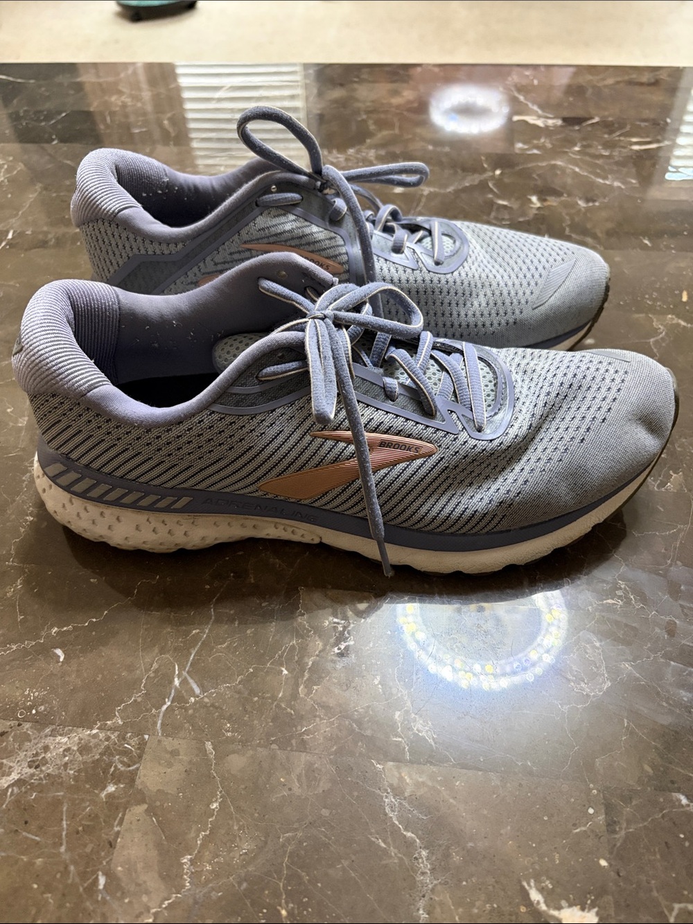 Brooks Women's Light Blue Running Shoes with Pink Accent